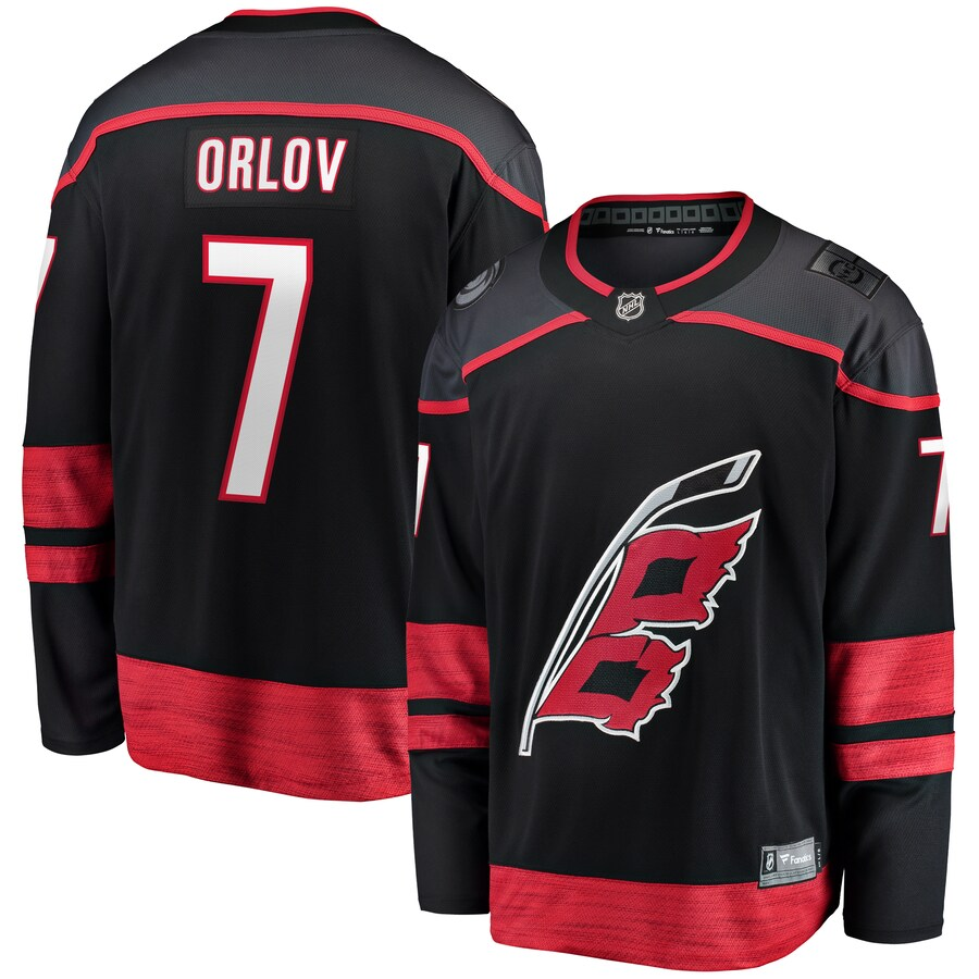 Men's Carolina Hurricanes Dmitry Orlov #7 Black Home Breakaway Jersey